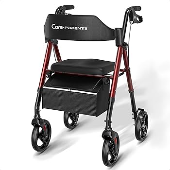 Amazon | Care-Parents 歩行器 高齢者用 シルバーカー 四輪 1台3役