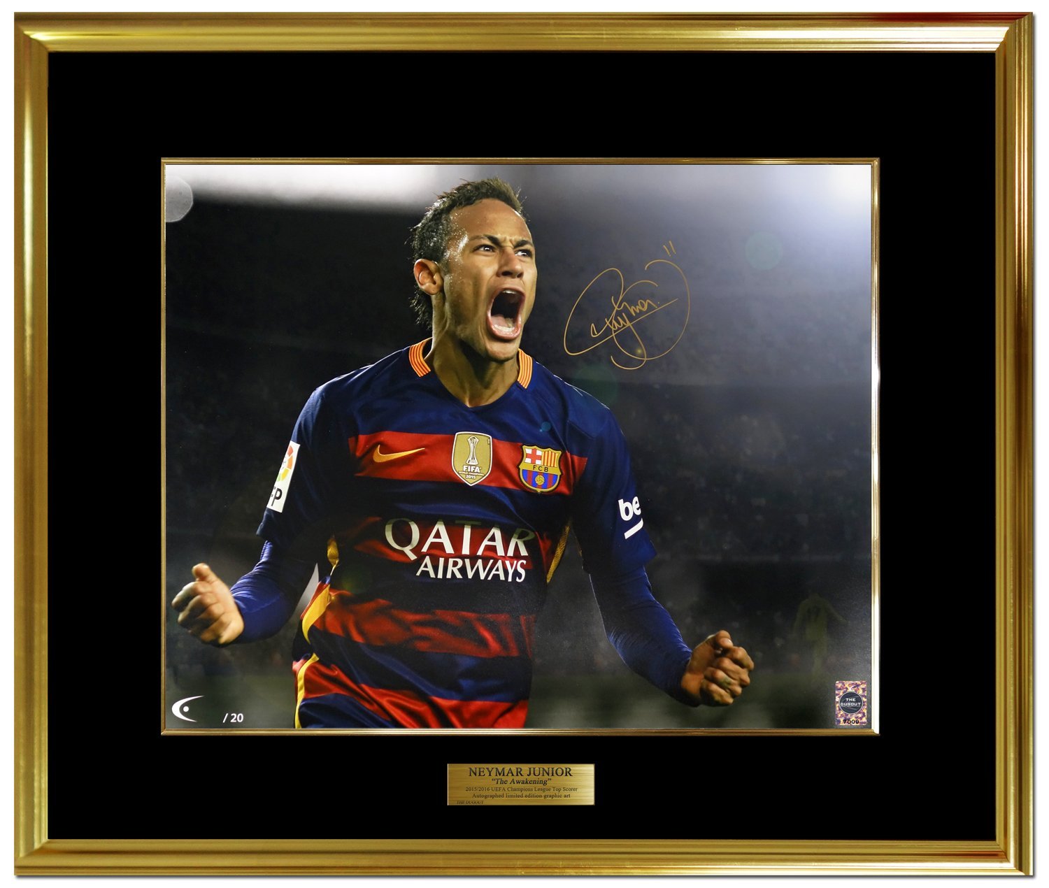 Amazon | THE DUGOUT(ザ・ダグアウト) ネイマール 直筆サイン入り 15