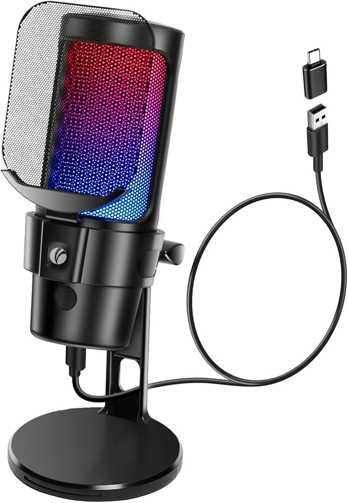 Amazon.co.jp: USB コンデンサーマイク ゲーミングマイク PC マイク