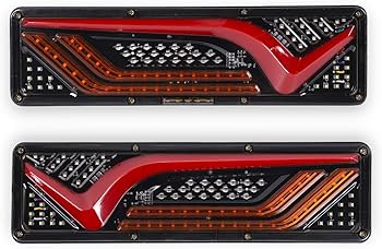 Amazon | Kanoan V字型 トラック LED テールランプ 左右セット 流れる