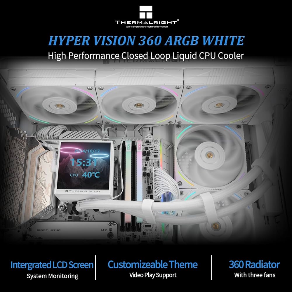 Amazon.com: Thermalright Hyper Vision 360 ARGB White CPU Water