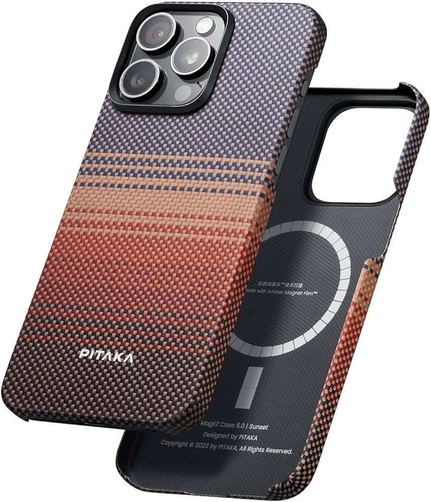 Amazon.co.jp: Pitaka MagEZ iPhone 15 Pro ケース 6.1インチ サン