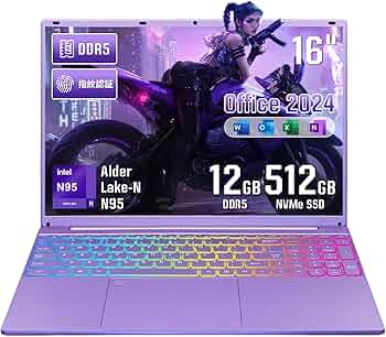 Amazon.co.jp: ノートパソコン DDR5 12GB/16インチ Office2024