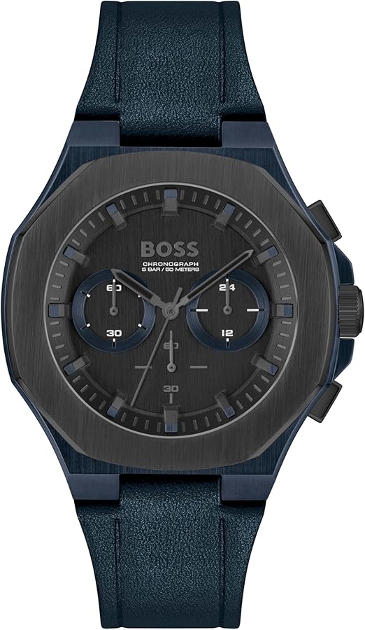 Amazon.com: BOSS Men's Taper Blue Ionic Plated Stainless Steel