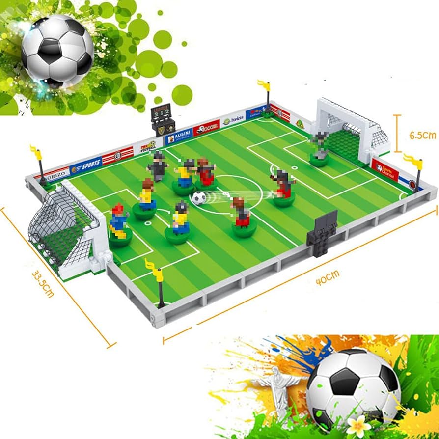 Amazon.co.jp: サッカーフィールドビルディングブロックセット