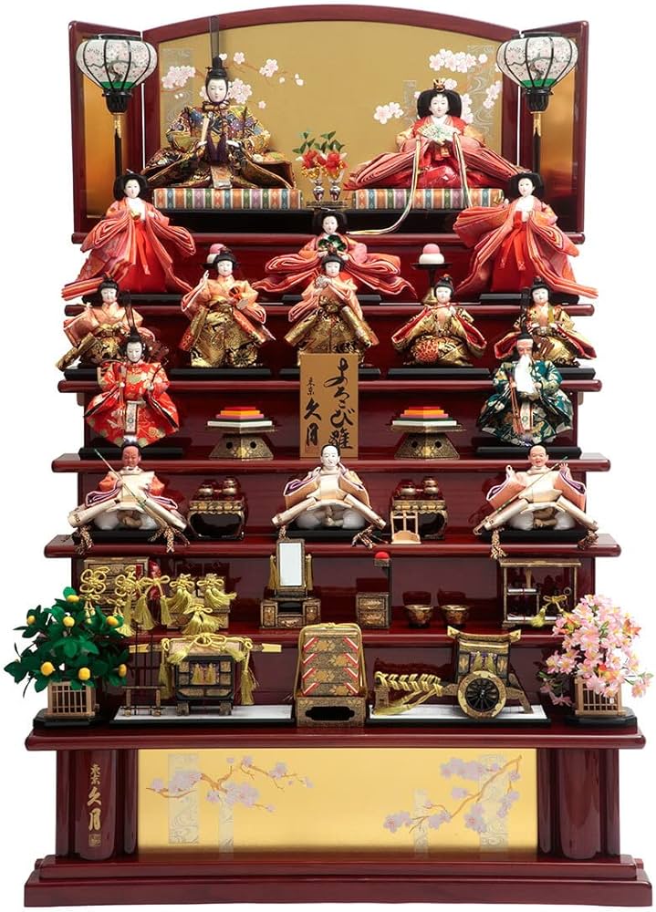 Amazon | 雛人形 久月 ひな人形 雛 七段飾り 十五人飾り よろこび雛 十