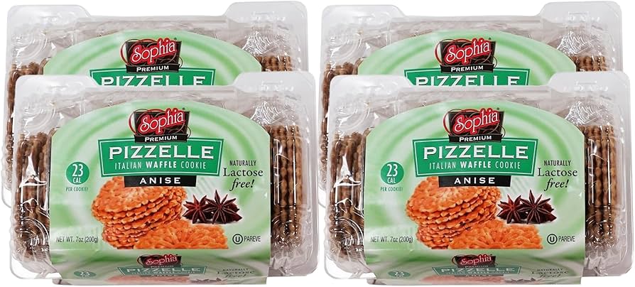 Amazon.com: Sophia Pizzelle Waffle Cookies - Anise 7oz (4-pack