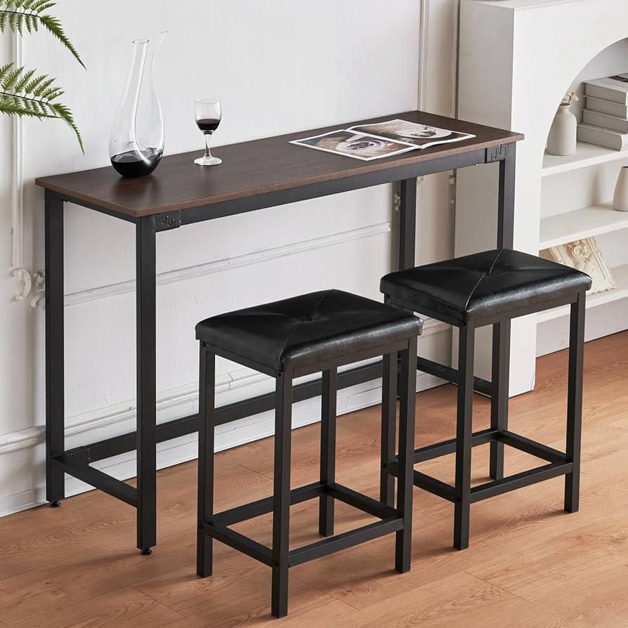 Amazon｜Simpolu カウンターテーブル 3点セット ハイテーブル