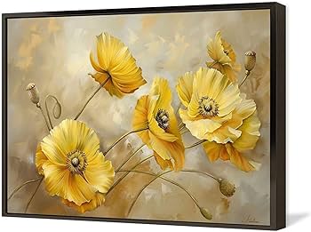 Amazon.co.jp: 絵画 豪華なケシの花インテリア 絵画 魅力的な花