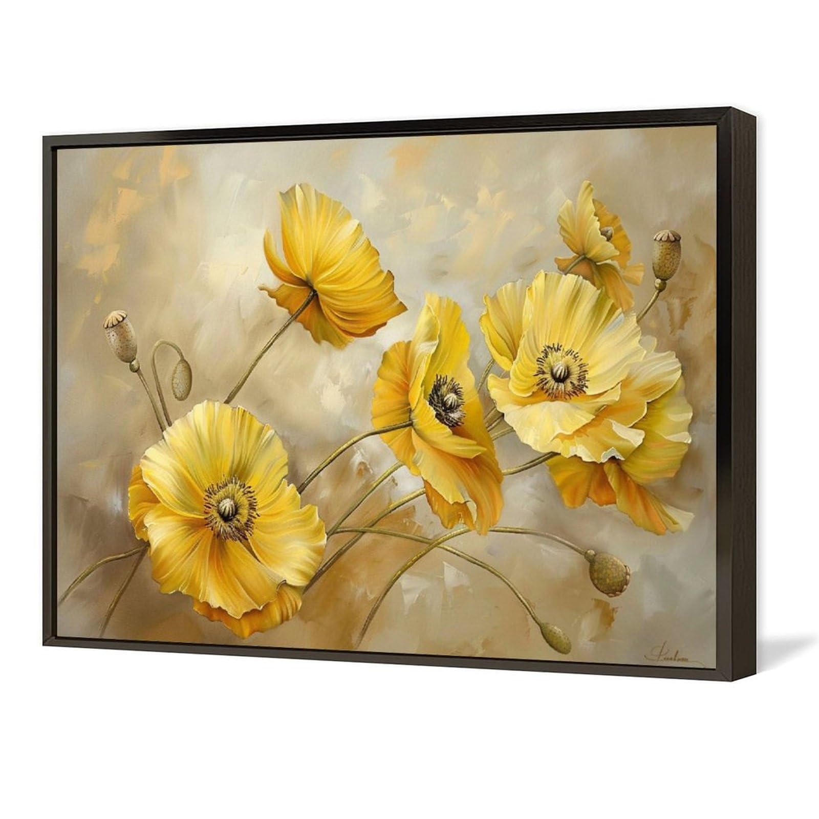 Amazon.co.jp: 絵画 豪華なケシの花インテリア 絵画 魅力的な花