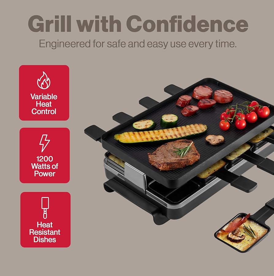 Amazon.com: Swissmar Classic 8-Person Raclette Party Grill with