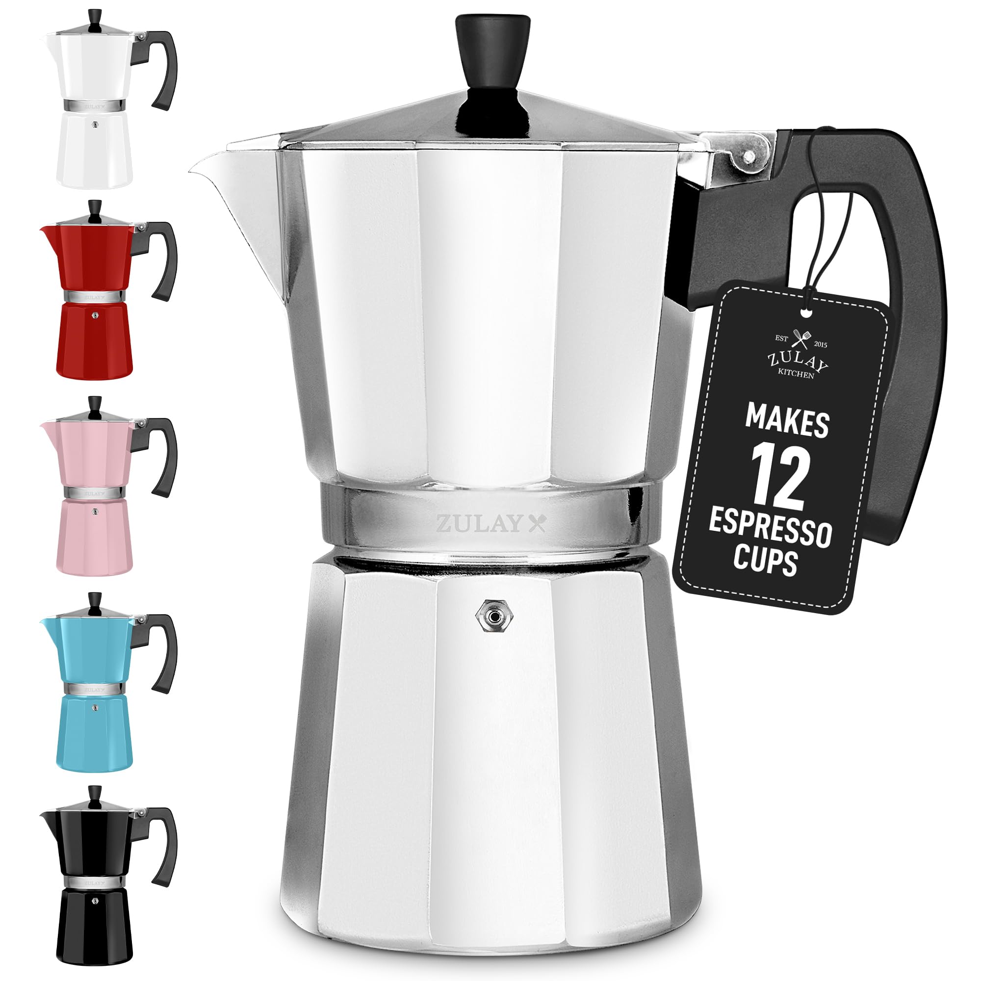 Amazon.com: Zulay Moka Pot Espresso Stovetop Coffee Maker - Leak