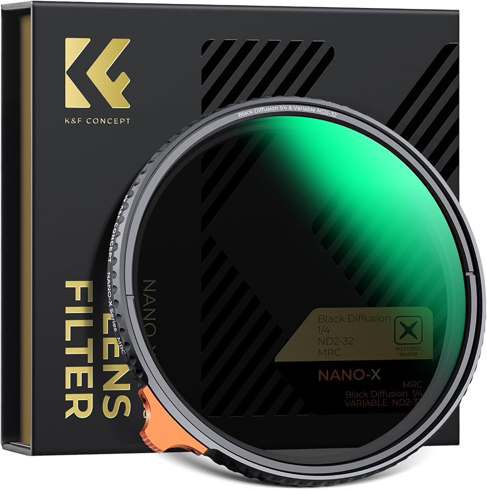 Amazon | K&F CONCEPT 67mm 可変NDフィルターND2-ND32+ブラックミスト1