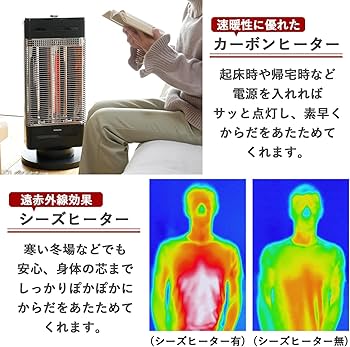 Amazon.co.jp: [山善] 速暖 カーボンヒーター + 遠赤外線 シーズ