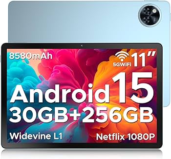 DOOGEE Tablet U11 Pro Android 15, tablet de 11 polegadas, 30 GB +