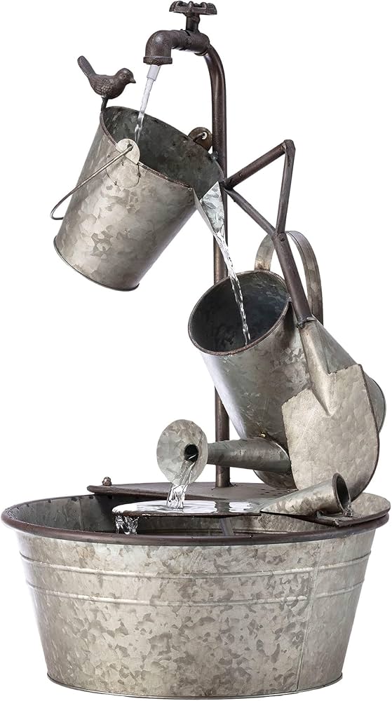 Amazon.com: Alpine Corporation YHL106 Outdoor Floor 3-Tiered Metal