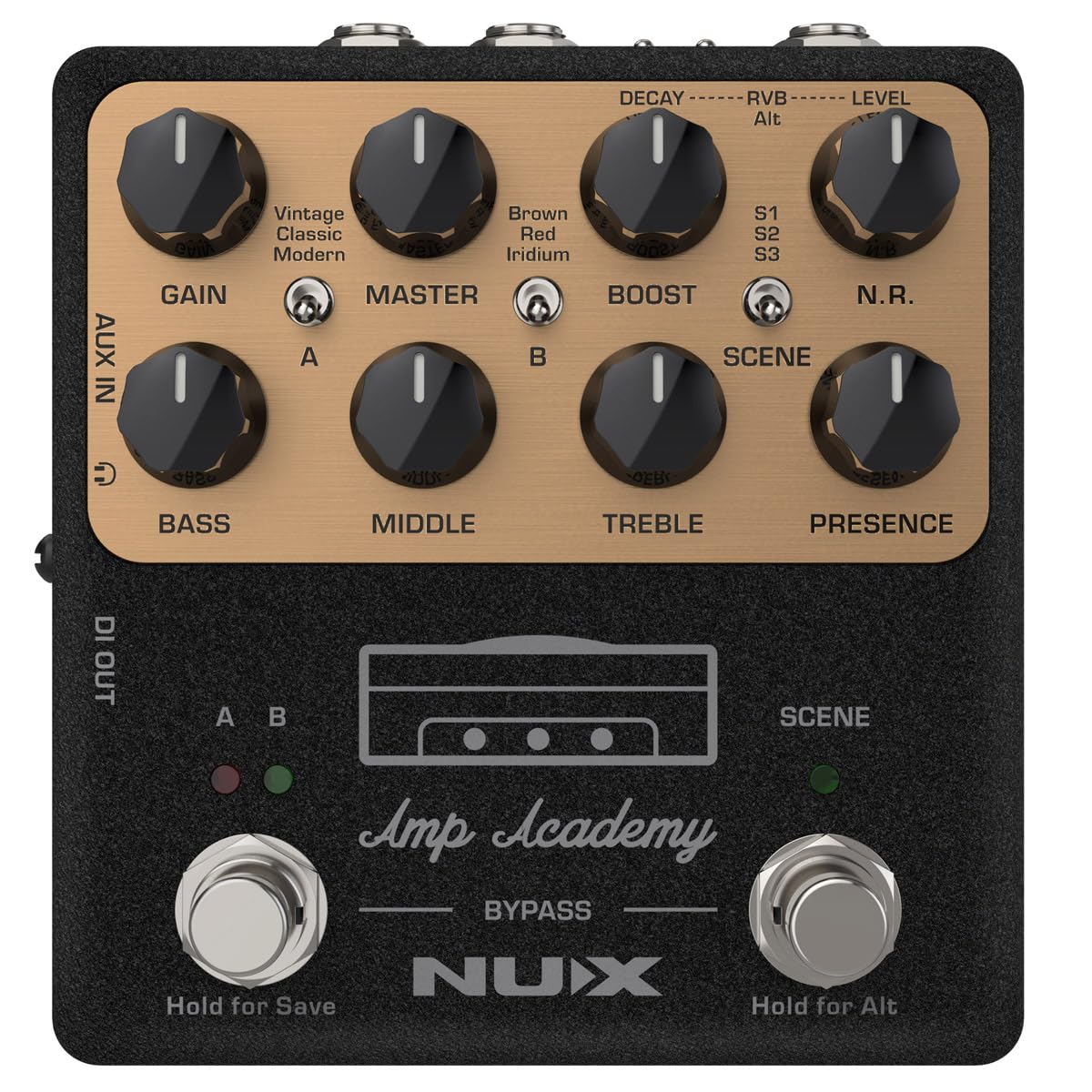 Amazon | NUX NGS-6 Amp Academy Amp Modeler ギターペダル 1024