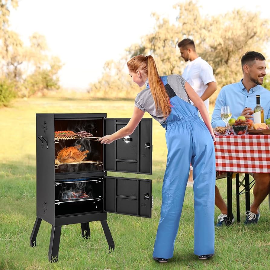 Amazon.com : Giantex Outdoor Smoker with Double Doors, 2