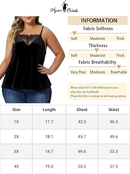 Agnes Orinda Plus Size Sexy Velvet Cami for Women Lace Deep V Neck