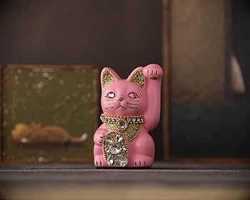 Amazon.co.jp: ご縁猫 ジュエリーキャット(S-SIZE ピンク Pink）左手