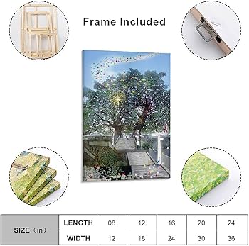 Amazon.co.jp: 藤城清治 生き続ける大くすの木 絵画 ポスター 工芸品の