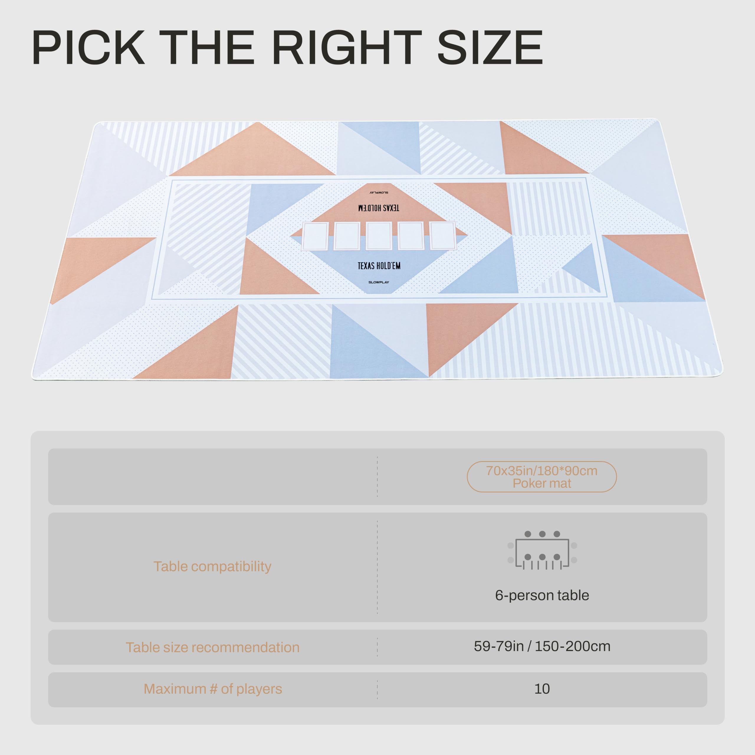 Amazon.co.jp: SLOWPLAY Noether ポーカーマット テキサスホールデム