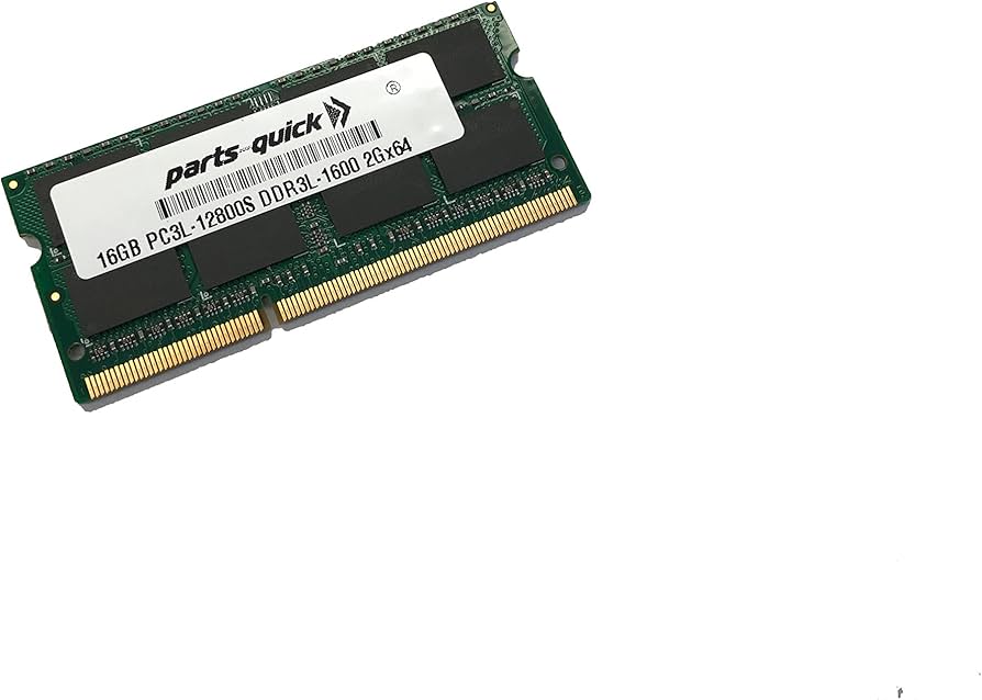 Single 16GB DDR3L 1600MHz PC3L-12800 SODIMM Memory (for 5th Gen