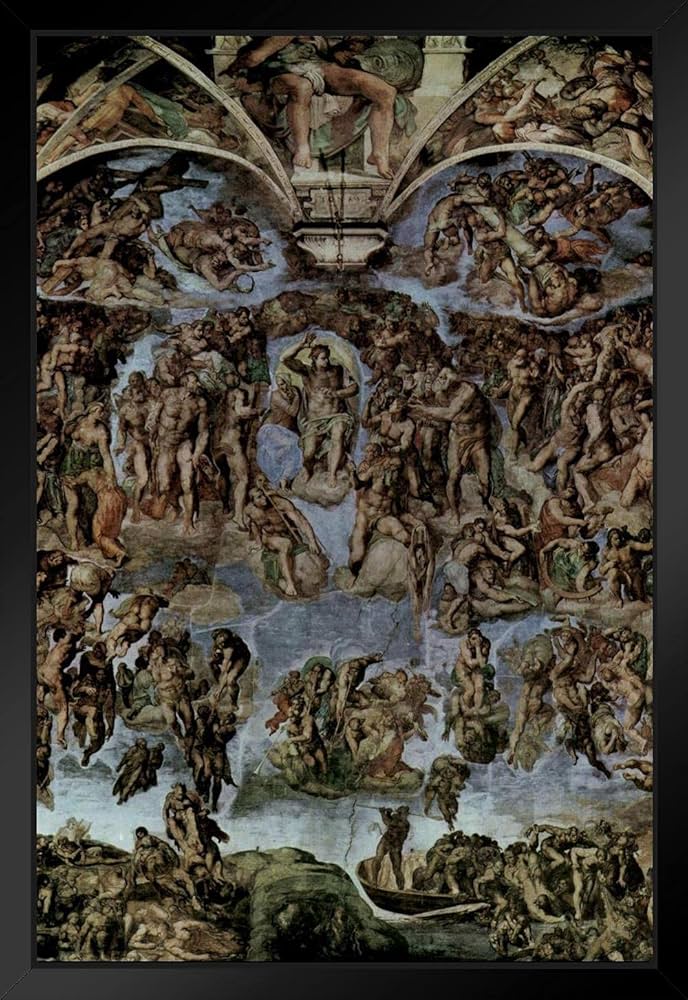 Amazon.co.jp: ミケランジェロ 最後の審判 フレスコ システィーナ礼拝