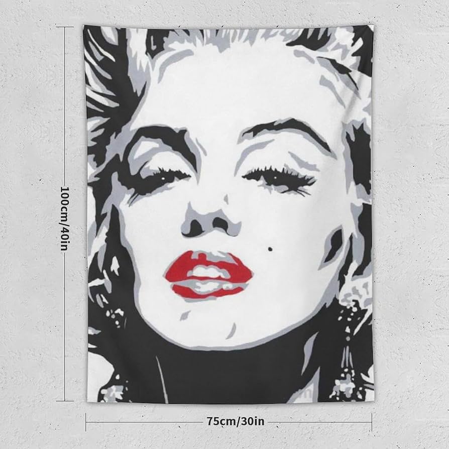 Amazon.co.jp: 黒と白の肖像画マリリン・モンロー画像ポスター