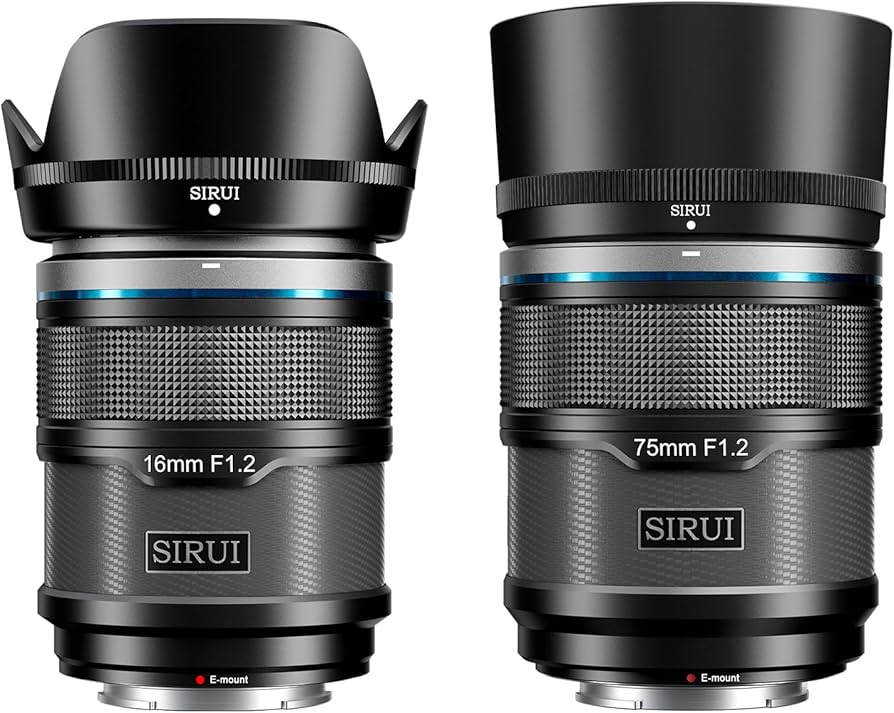 Amazon.com : SIRUI Sniper 16mm, 75mm Autofocus Lens Set, F1.2 Wide