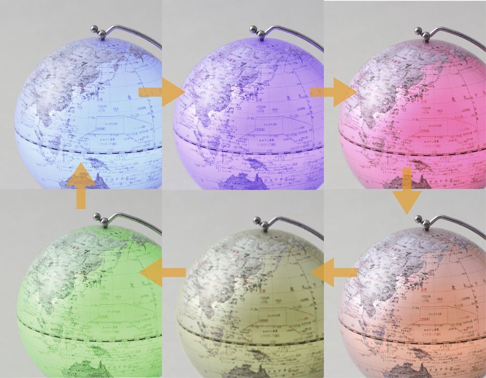 Amazon | レイメイ藤井 地球儀 LEDカラー OYV52 | 地球儀 | 文房具