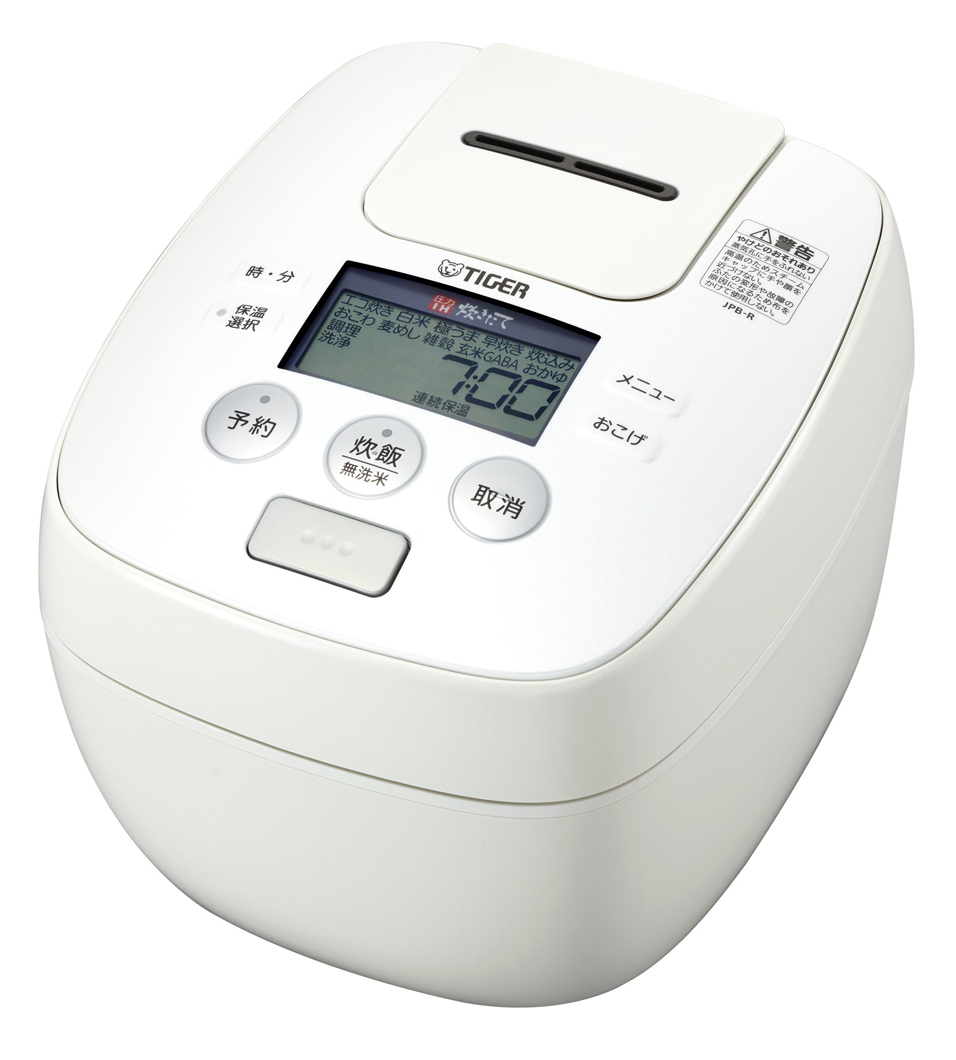 Amazon | タイガー 炊飯器 5.5合 圧力 IH ホワイト 炊きたて 炊飯