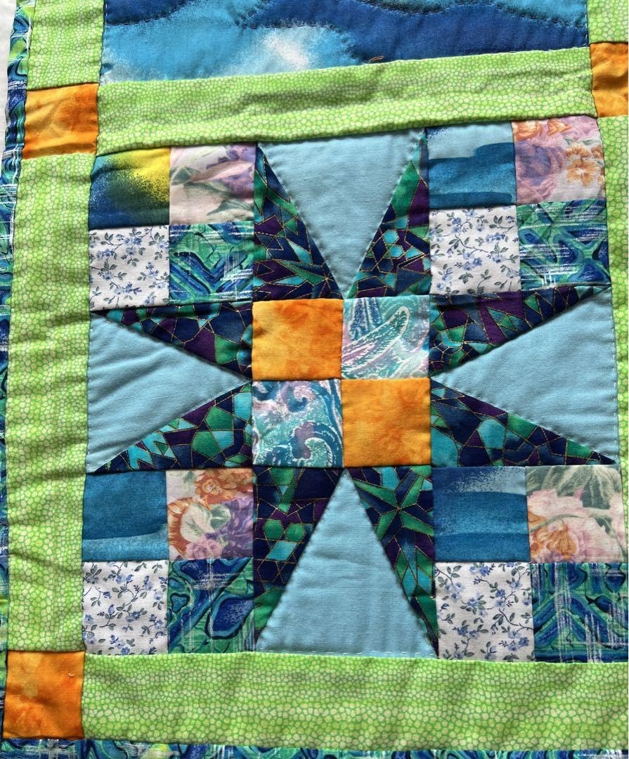 ハンドメイド パッチワーク キルト タペストリー ダイヤ ハンドメイド