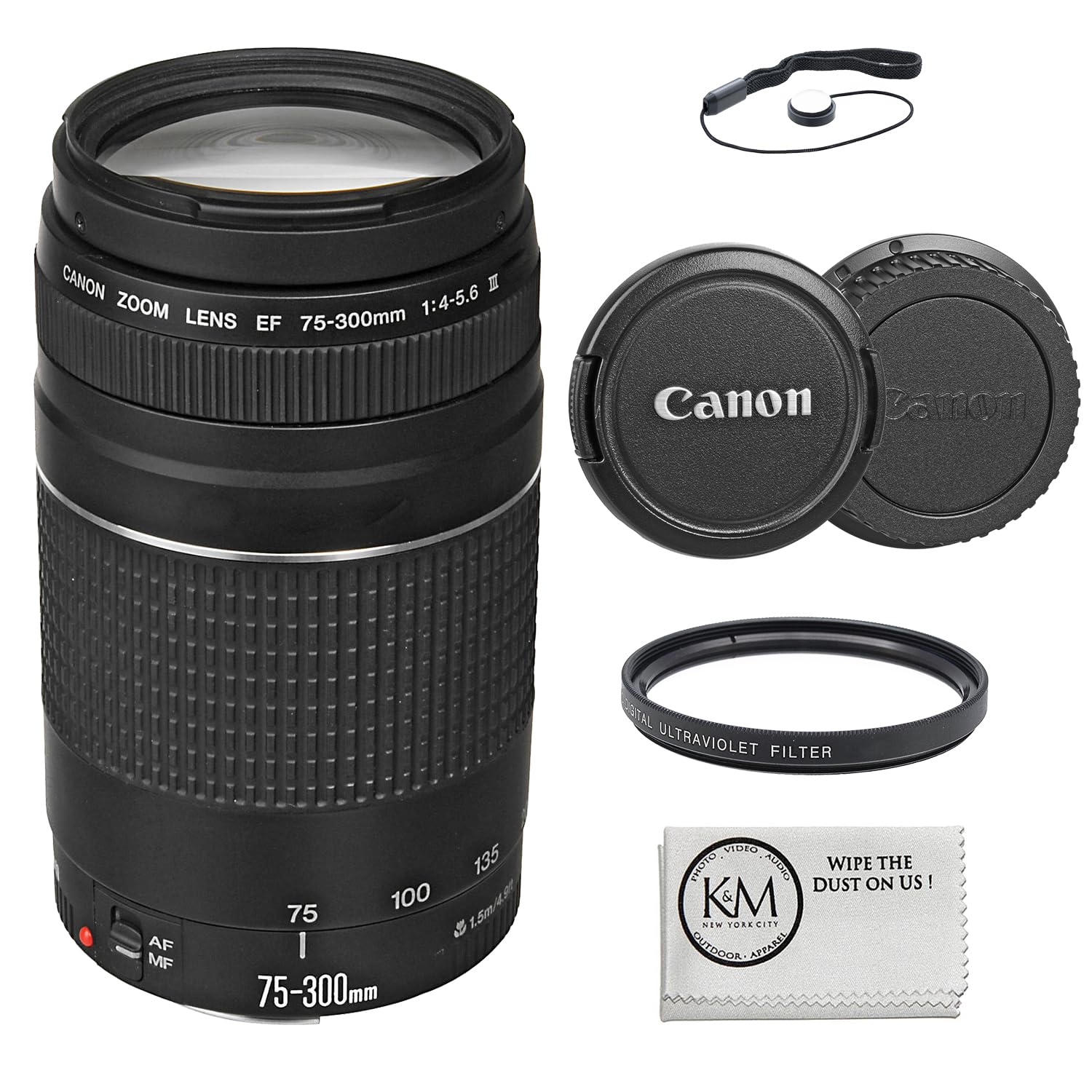 Amazon.com : Canon EF 75-300mm f/4-5.6 III Lens Bundled with 58mm