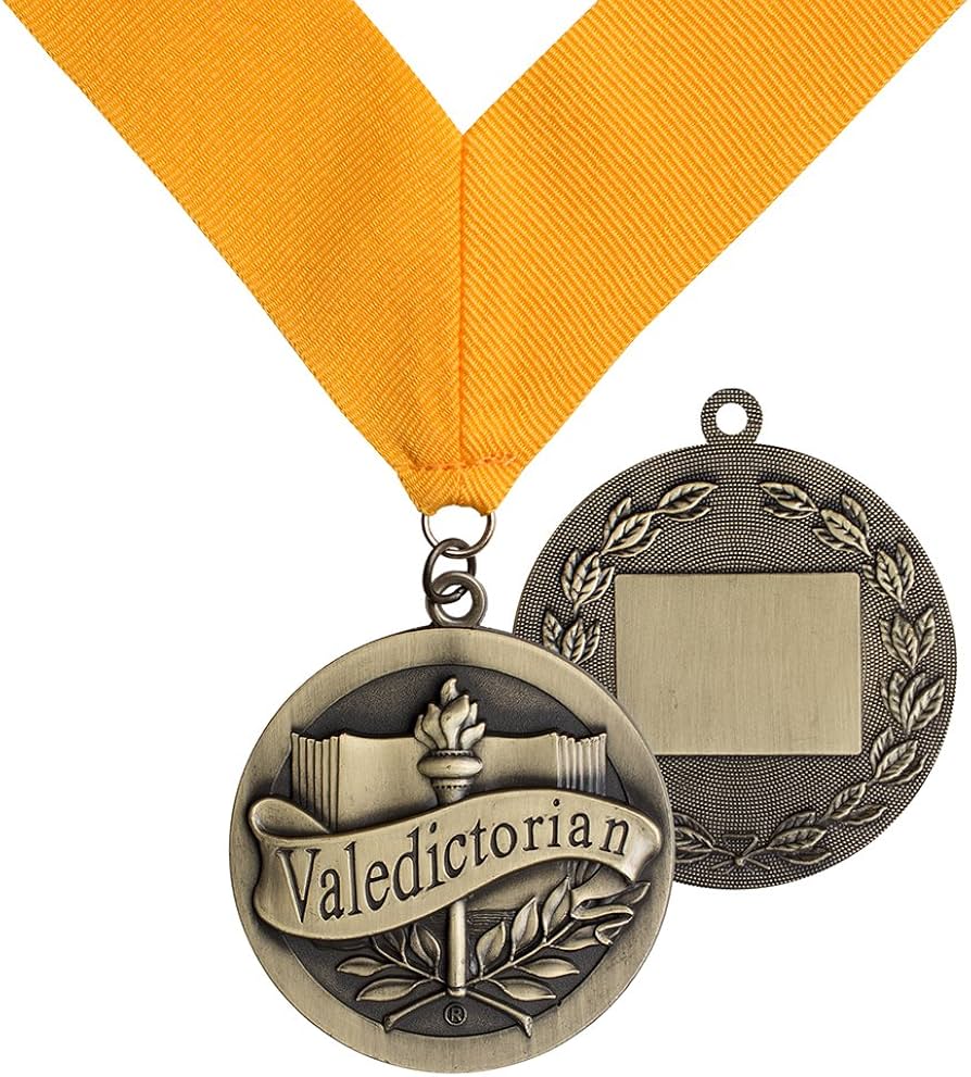 Amazon.com: Valedictorian Award Medal on Gold Grossgrain Ribbon