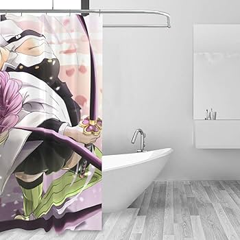 Amazon｜シャワーカーテン 鬼滅の刃 甘露寺蜜璃 おしゃれ 防水 防カビ