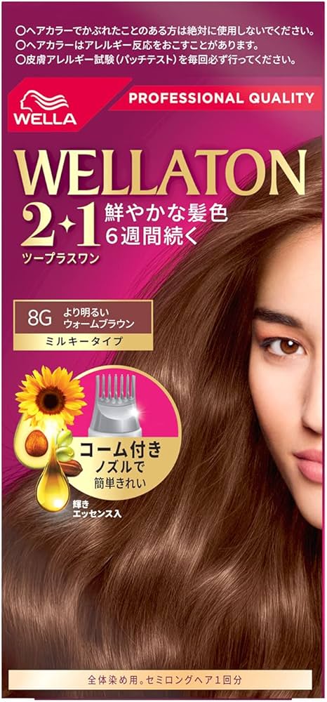 Amazon.co.jp: Wella Wellaton 2+1 Milky Type Gray Hair Dye 8G