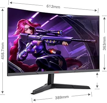 KOORUI 27 inç Bilgisayar Monitörü, QHD 2560P Oyun Monitörü 144Hz