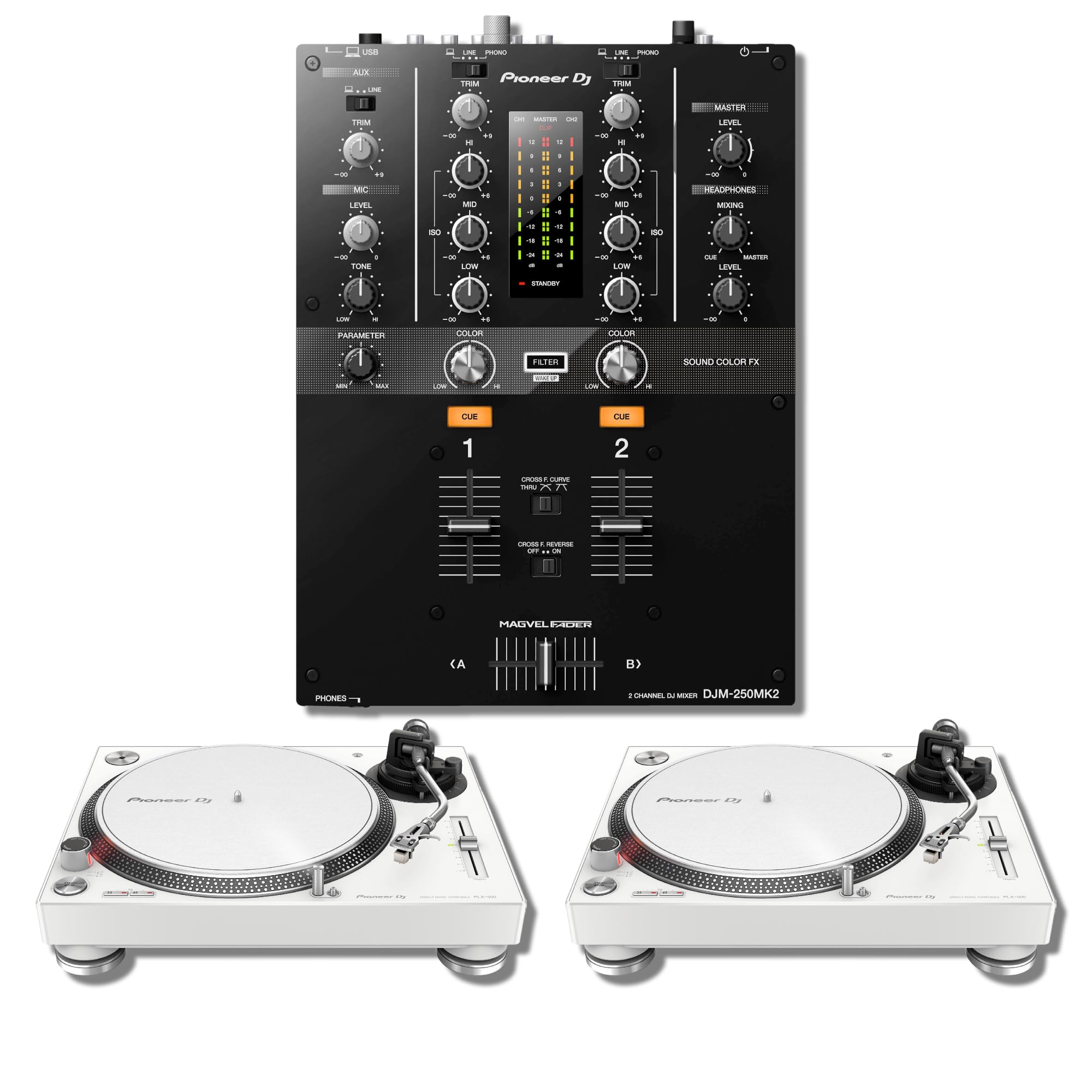 Amazon.com: Pioneer DJM-250MK2 2-channel DJ Mixer with Pioneer PLX