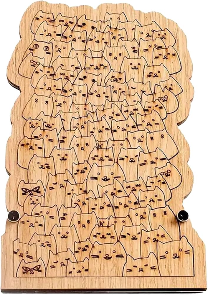 Amazon | 頭の体操猫パズル、かわいい猫のジグソーパズル。難しい木製