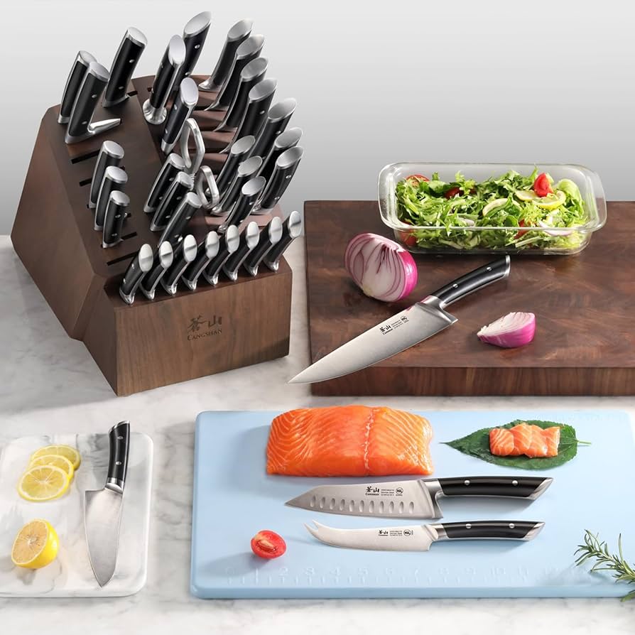 Amazon.com: Cangshan OLYMPUS Series 36-Piece Block Set, Forged