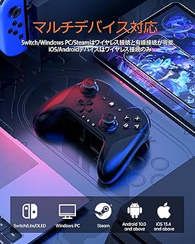 Amazon.co.jp: GAMECOCO Switch コントローラー プロコン3階段 TURBO