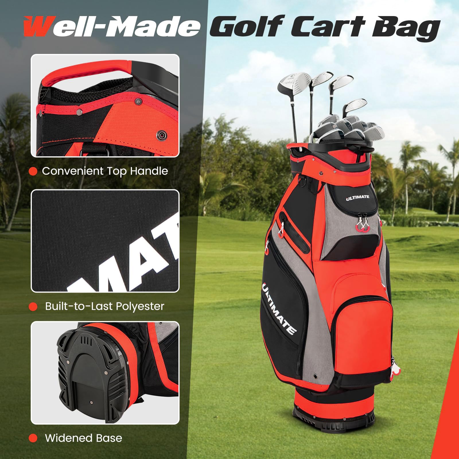 Amazon | ULTIMATE ゴルフカートバッグ 14ウェイトップディバイダー