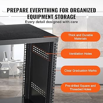 Amazon.com: VEVOR 12U AV Rack Stand with Caster Wheels, Component