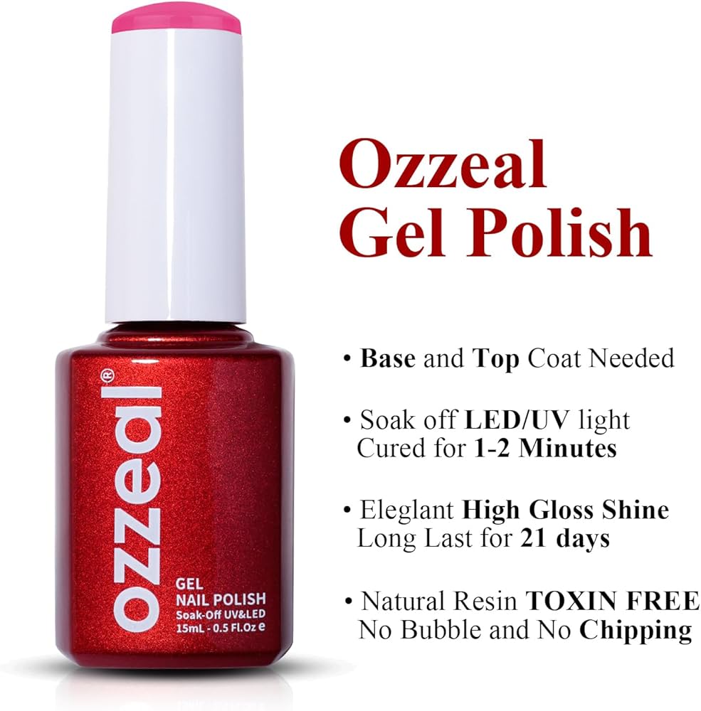 Amazon.com : Ozzeal Neon Gel Polish,0.5 Fl Oz Neon Pink Gel Nail