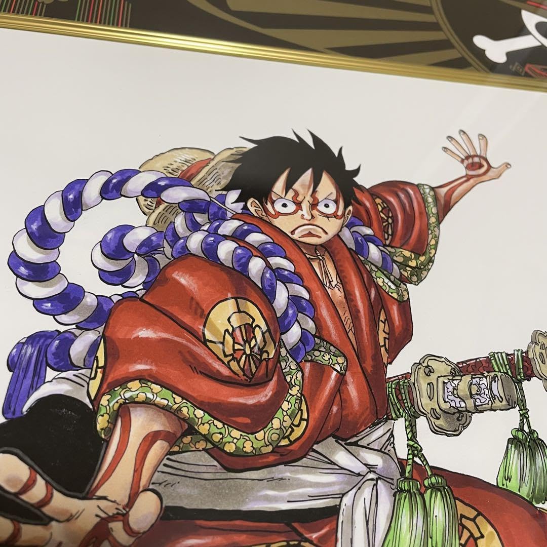 Amazon.co.jp: ワンピース 隈取りルフィ 高級複製原画 歌舞伎 ルフィ