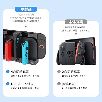 Amazon.co.jp: Mrhot Switch 2 充電器 充電スタンド Switch 2/1 【2025