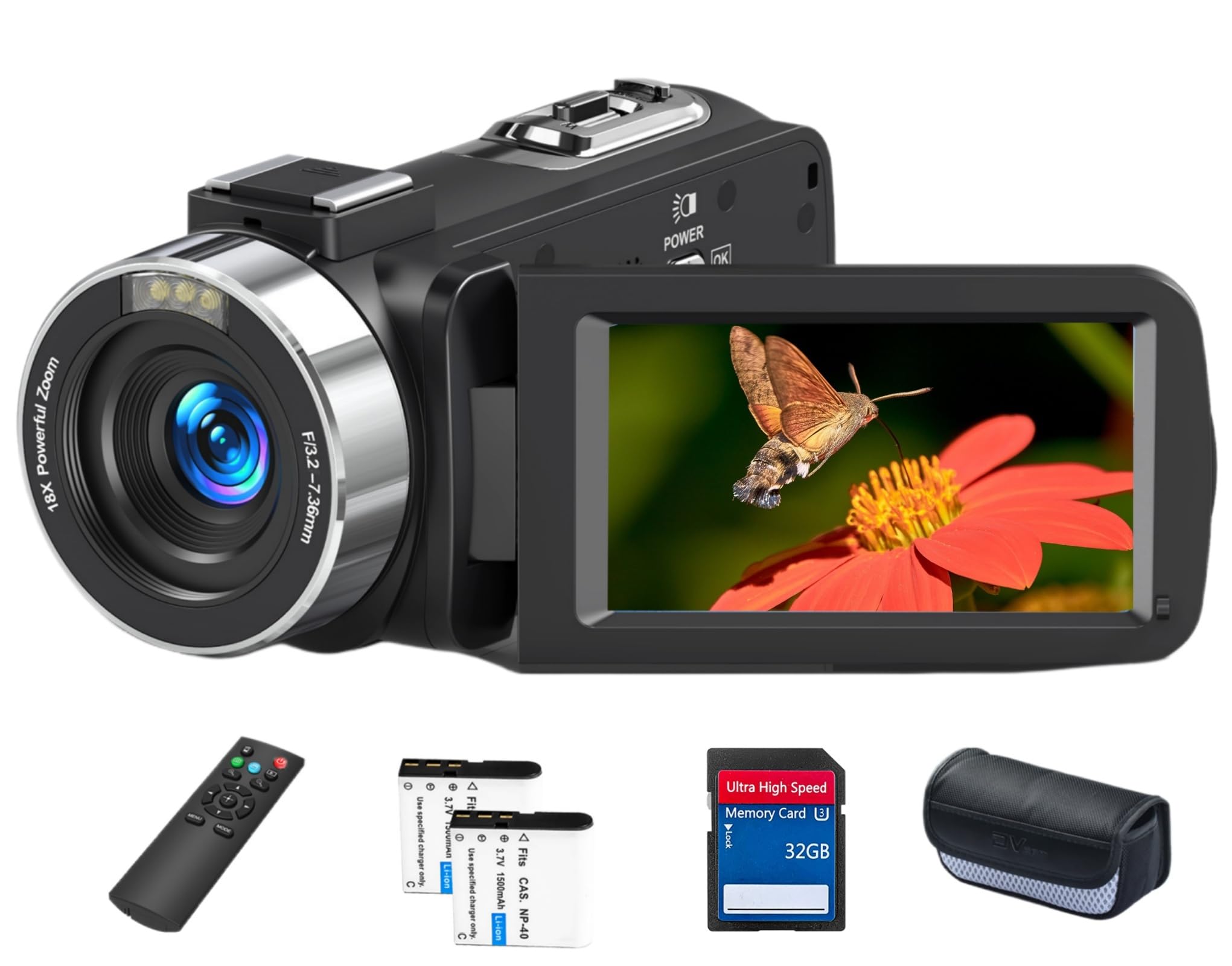 Amazon | ビデオカメラ 8K 6400万画素18倍デジタルズームYouTubeカメラ