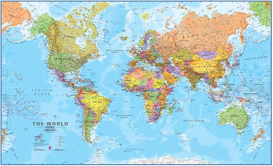 Amazon.com: Maps International Giant World Map - Mega-Map Of The