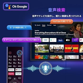 Amazon.co.jp: VEZZER テレビ 32V型インチ 2K Google TV ネット動画